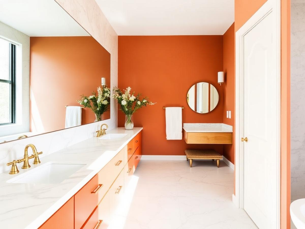 Terracotta bathroom remodel